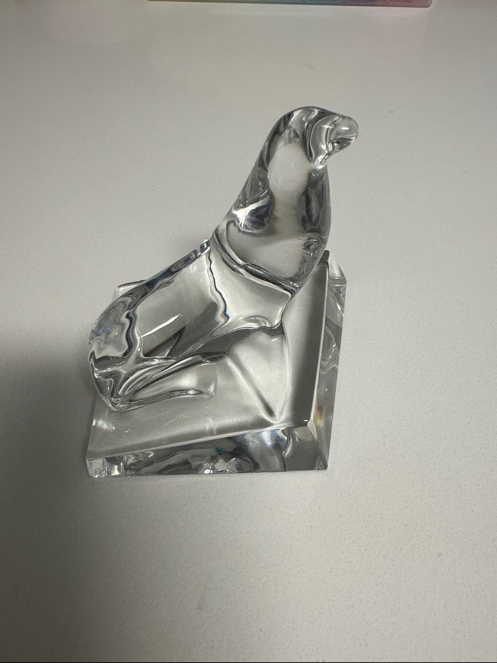 more uncle stuff Baccarat sea lion figurine or paperweight crystal
